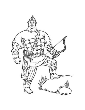 Былинные рисунки Ильи Муромца