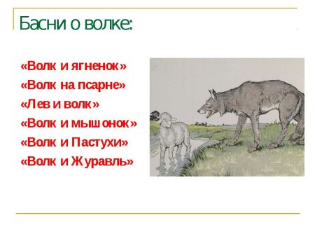 Иван Андреевич Крылов басня волк и ягненок