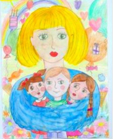 Рисунок на тему моя мама