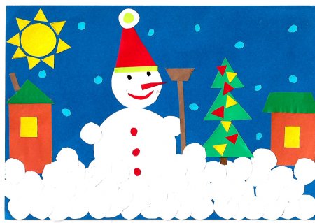 Аппликация на тему зимняя фантазия