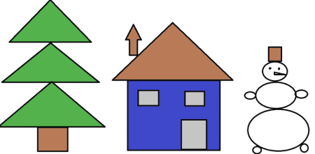 Геометрическая аппликация для детей