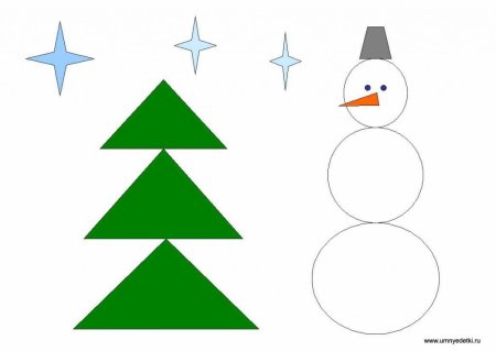 Елка с геометрическими фигурами