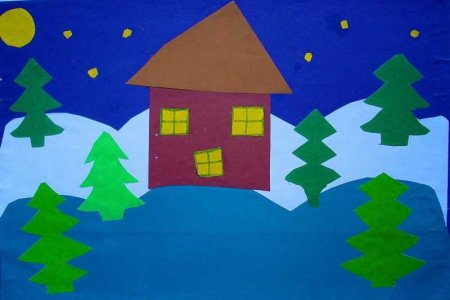 Аппликация грибы из геометрических фигур