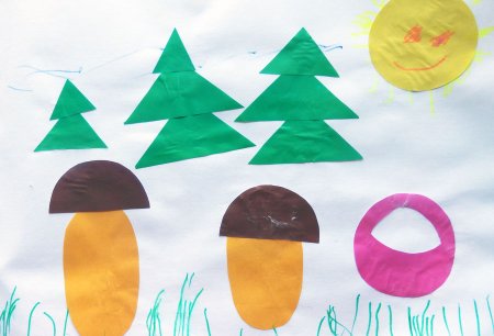 Сюжетная аппликация из геометрических фигур