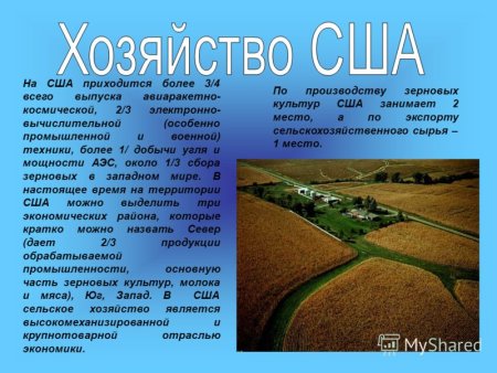 Особенности сельского хозяйства США
