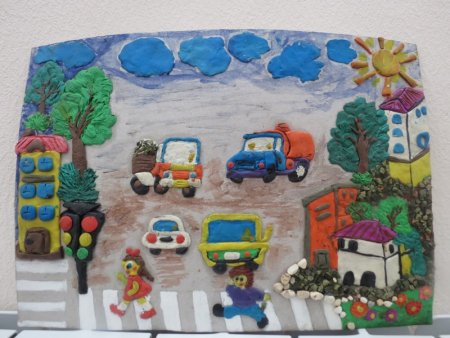 Аппликация на тему дорога