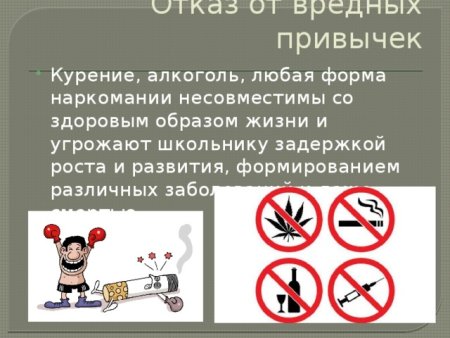 Отказ от вредных привычек курение
