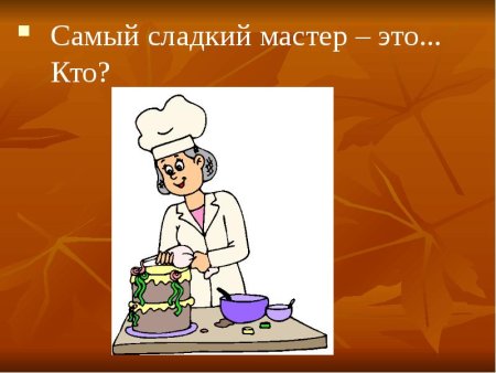Профессия кондитер презентация