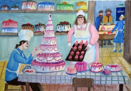 Рисунок на тему профессия кондитер