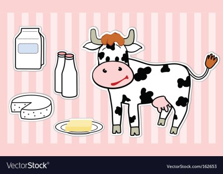 Молочная продукция мультяшная