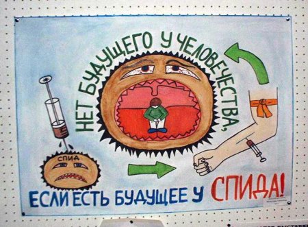 Плакат про СПИД для школьников