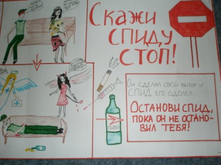 Плакат борьба со СПИДОМ