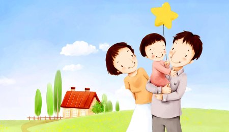 Счастливая семья рисунок