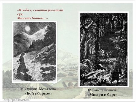 Мцыри бой с Барсом