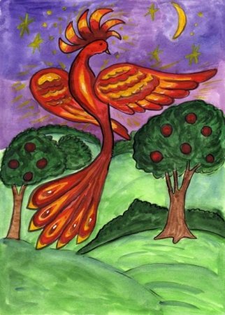 Фантастический пейзаж карандашом