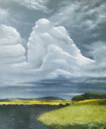 Облака перед грозой живопись