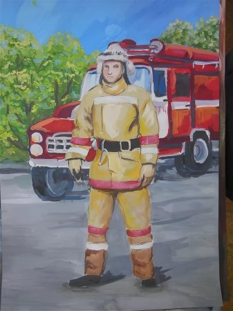 Рисунок на пожарную тему