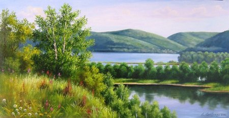 Пейзаж родной земли легко