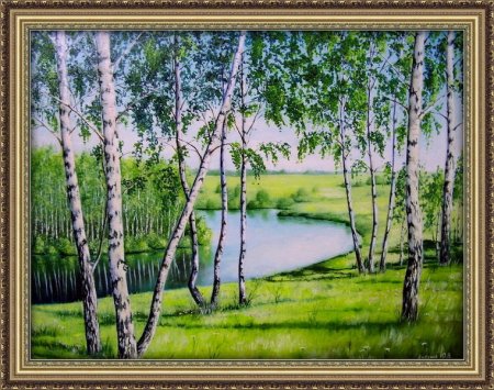 Алмазная живопись Березовая роща