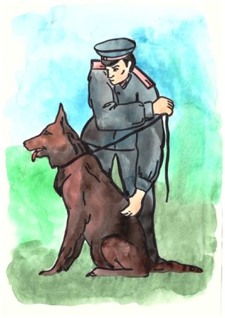 Полицейский рисунок карандашом