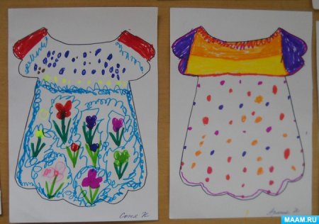 Рисование в младшей группе одежда