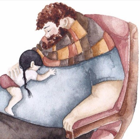 Ребенок и взрослый рисунок