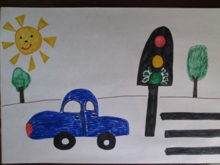 Рисование ПДД старшая группа