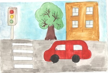 Рисование на тему ПДД