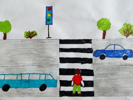 Рисование по ПДД В подготовительной группе