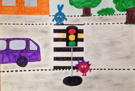 Аппликация по ПДД для детей