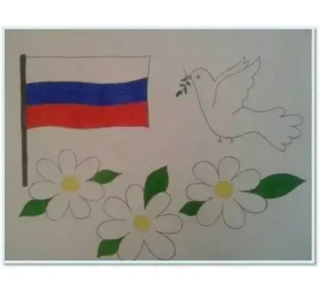 Рисунок ко Дню флага России