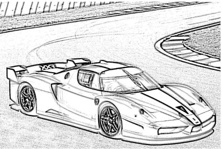 Раскраска Ferrari FXX