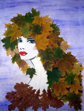 Аппликация на тему Золотая осень