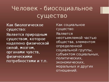 Биосоциальное в человеке