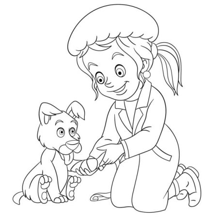 Разукрашка ветеринар