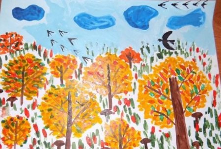 Рисование с детьми на тему осень