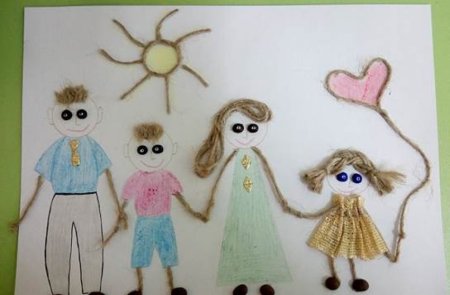 Аппликация моя семья