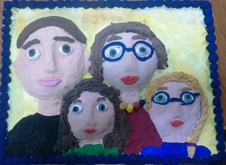 Аппликация моя семья