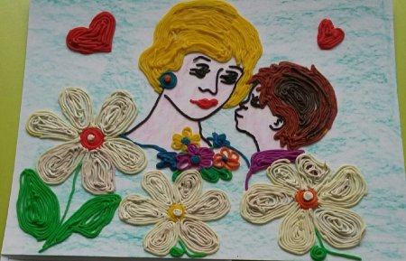 Пластилинография ко Дню матери