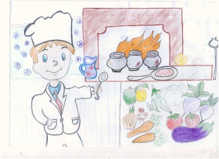 Пекарь раскраска