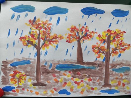 Пейзаж осени старшая группа