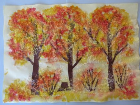 Рисование в подготовительной группе на тему Золотая осень