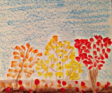 Рисование осень подготовительная группа