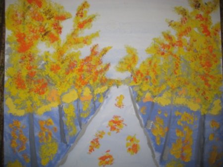 Рисование осень подготовительная группа