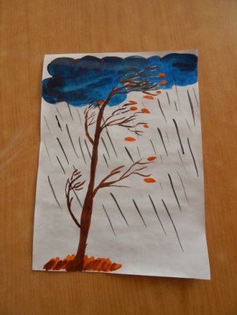 Рисование поздняя осень в подготовительной группе