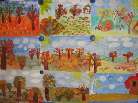 Выставка рисунков осень в детском саду