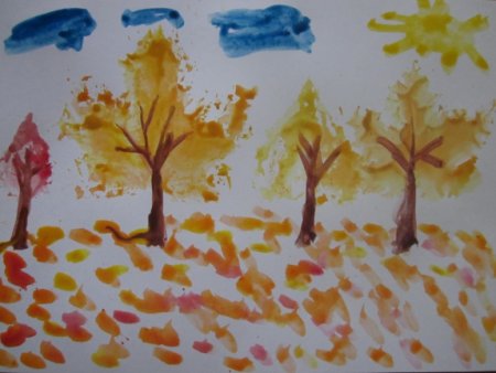 Рисование на осеннюю тему в старшей группе