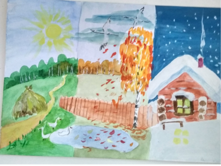 Конкурс рисунков времена года