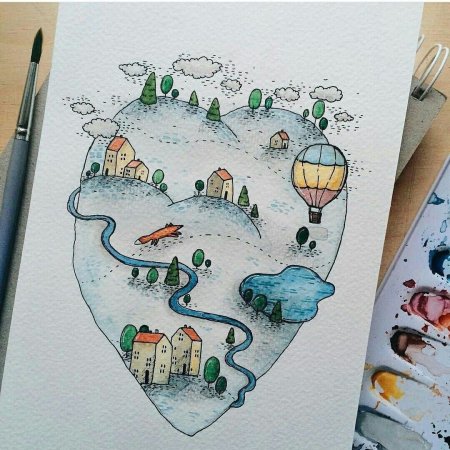 Новогодние рисунки в скетчбук легко