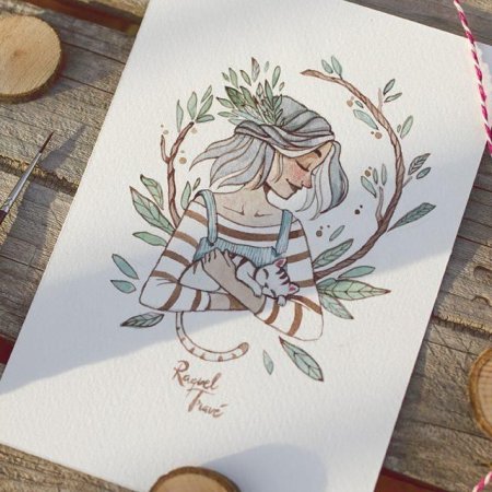 Уютные скетчи акварелью